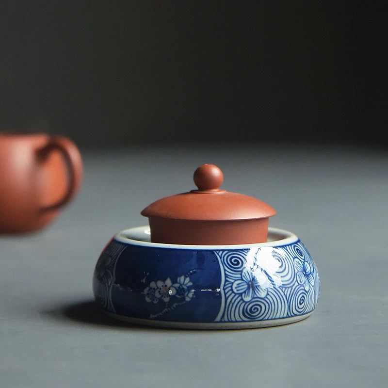 the beginning of the hand-painted cover buy antique bound branch lotus lines cover bracket tea tea cup mat spare parts