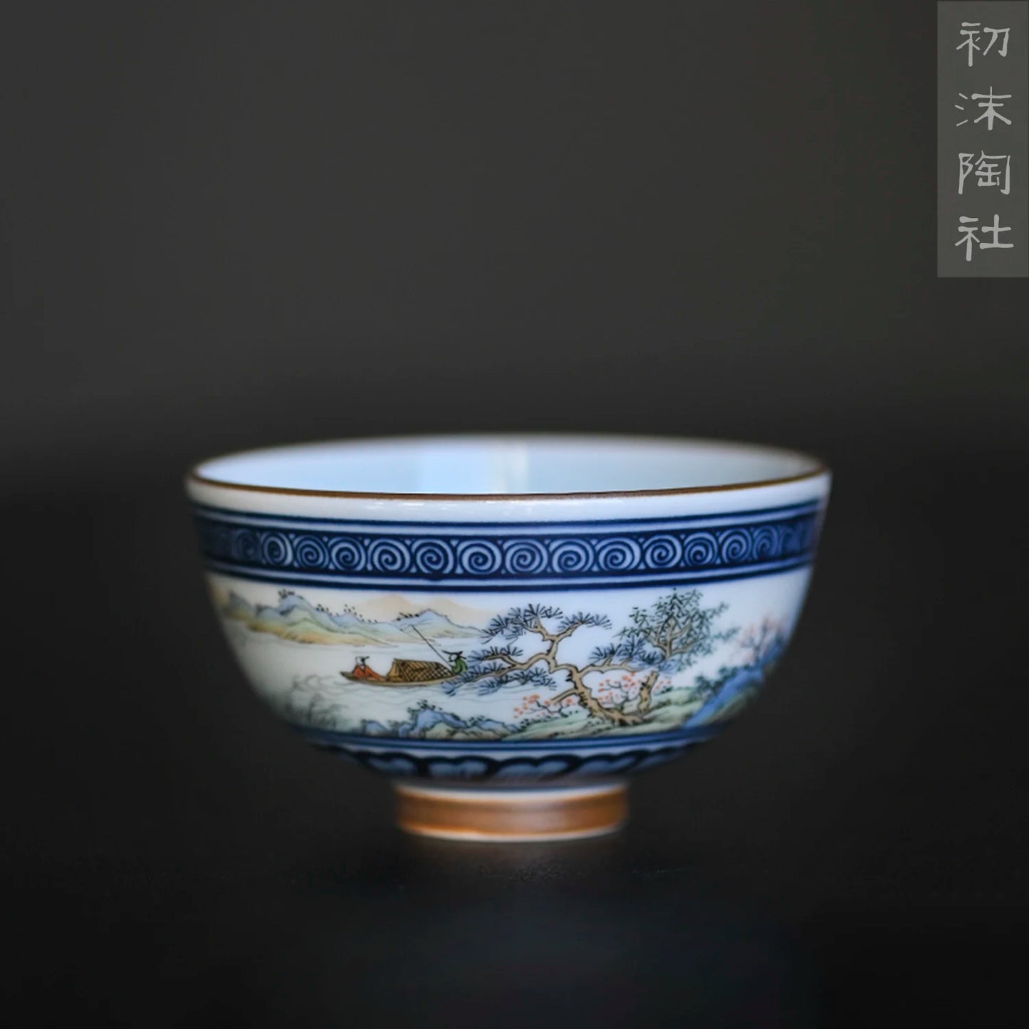 the beginning of the jingdezhen blue and white master cup single cup pure manual Chinese ceramic kung fu tea tea bowl