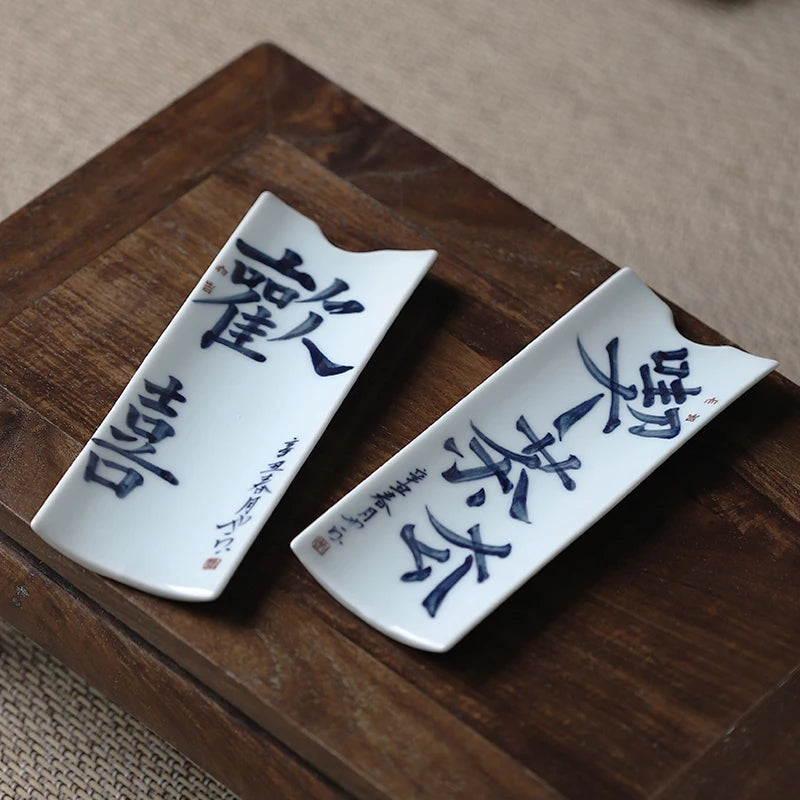 the beginning of the jingdezhen blue and white porcelain tea handwritten ChanYu Chinese kung fu tea ceremony with zero