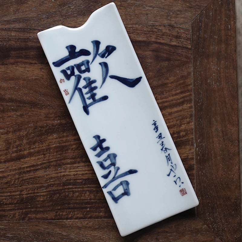 the beginning of the jingdezhen blue and white porcelain tea handwritten ChanYu Chinese kung fu tea ceremony with zero