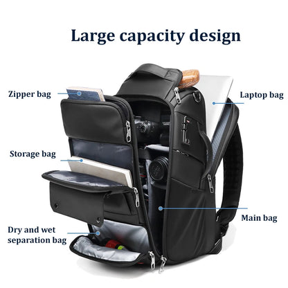travel Professional SLR camera backpack With tripod bracket Detachable into a Anti-theft 40L travel 17 inch  Laptop Backpack