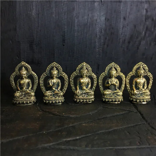 travel pocket altar Safety efficacious Talisman Protection # small Tibetan Buddhism old Buddhas statue-- 5PCS # HOT SALE
