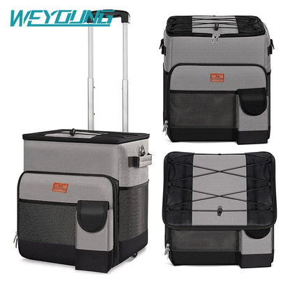 trolley Thermal Cooler backpack Lunch Bags Outdoor Camping Refrigerator Picnic Box Leak Proof Insulated Food Thermo Backpack