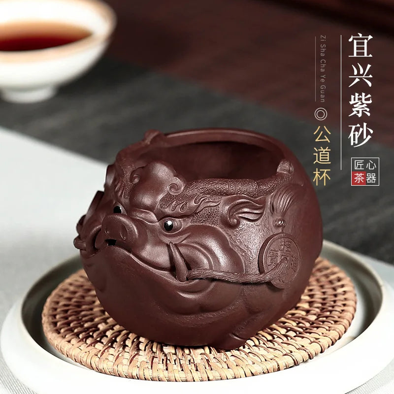 undressed ore purple sand cup points device and a cup of water and a cup of milk tea cup kung fu tea tea accessories