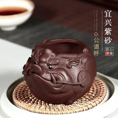undressed ore purple sand cup points device and a cup of water and a cup of milk tea cup kung fu tea tea accessories