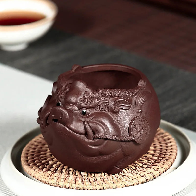undressed ore purple sand cup points device and a cup of water and a cup of milk tea cup kung fu tea tea accessories
