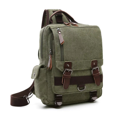 vintage Canvas Backpack Men Travel Back Pack Multifunctional Shoulder Bag for Women Laptop Rucksack School Bags Female Daypack