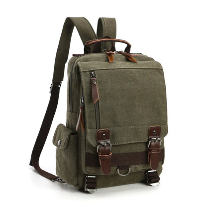 vintage Canvas Backpack Men Travel Back Pack Multifunctional Shoulder Bag for Women Laptop Rucksack School Bags Female Daypack