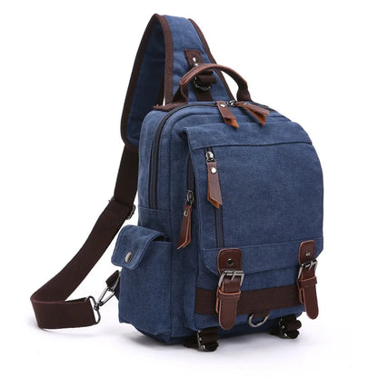 vintage Canvas Backpack Men Travel Back Pack Multifunctional Shoulder Bag for Women Laptop Rucksack School Bags Female Daypack
