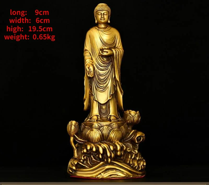vintage Copper Western Three Saints  Amitabha Bodhisattva Guanyin Bodhisattva Home Offerings Pray for Blessings Buddha Statue
