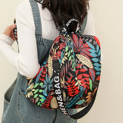 vintage backpack for women casual black backpack flowers female Anti-theft backpack woman travel shoulder bag gift for mother