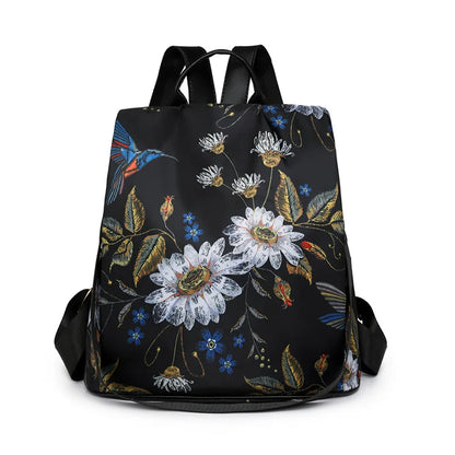 vintage backpack for women casual black backpack flowers female Anti-theft backpack woman travel shoulder bag gift for mother