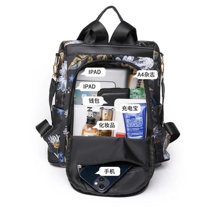 vintage backpack for women casual black backpack flowers female Anti-theft backpack woman travel shoulder bag gift for mother