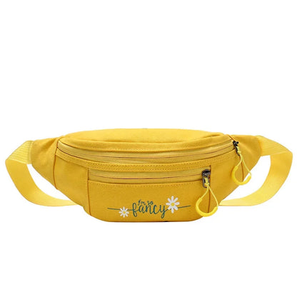 waist yellow mini Messenger Canvas Fanny Pack Fashion Street Money bag Women Men Corduroy Waist Bag 2024
