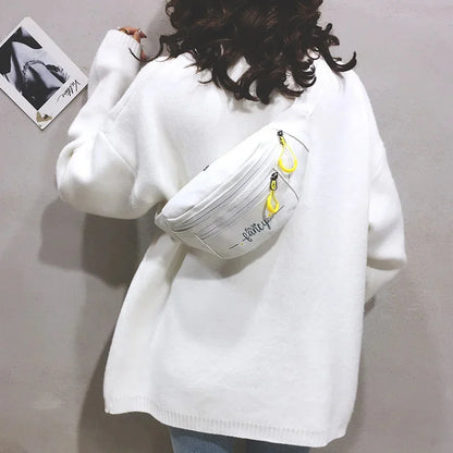 waist yellow mini Messenger Canvas Fanny Pack Fashion Street Money bag Women Men Corduroy Waist Bag 2024