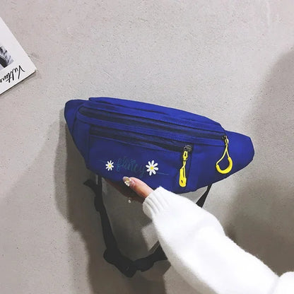 waist yellow mini Messenger Canvas Fanny Pack Fashion Street Money bag Women Men Corduroy Waist Bag 2024