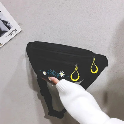 waist yellow mini Messenger Canvas Fanny Pack Fashion Street Money bag Women Men Corduroy Waist Bag 2024