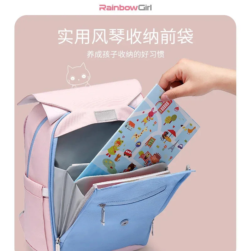waterproof Children School Bags Girls Kids book bag Pu leather Primary Orthopedic school backpack schoolbag Mochila Infantil