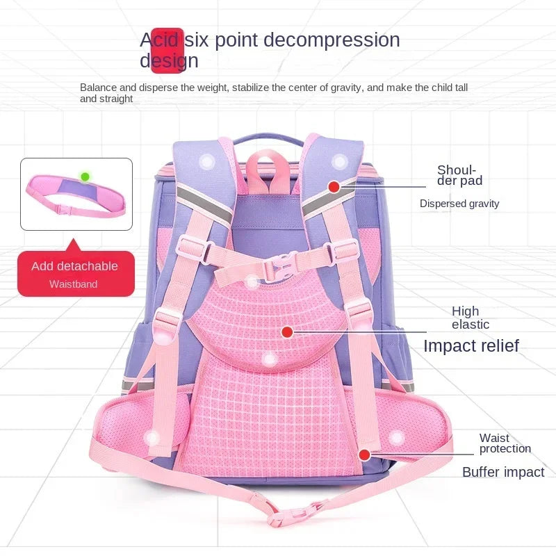 waterproof Children School Bags Girls boys Primary school backpack Orthopedic Backpack schoolbag kids book bag Mochila Infantil