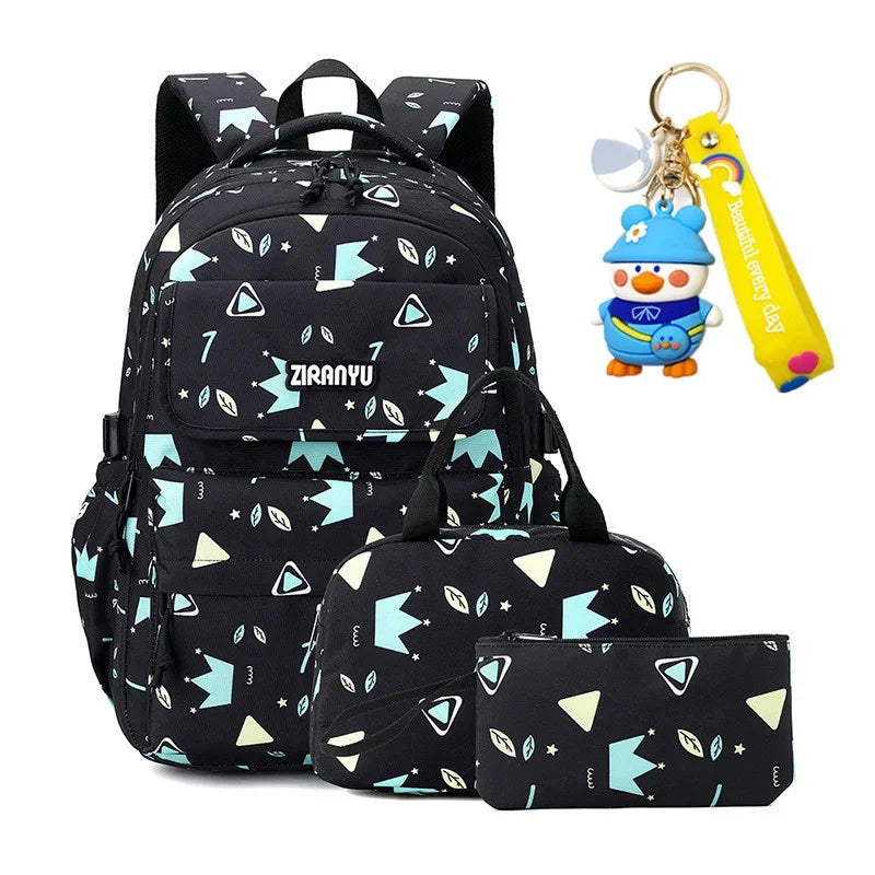 waterproof Children School Bags for Girls Orthopedic Primary school backpacks 3 pcs schoolbags kids book bag Mochila Infantil