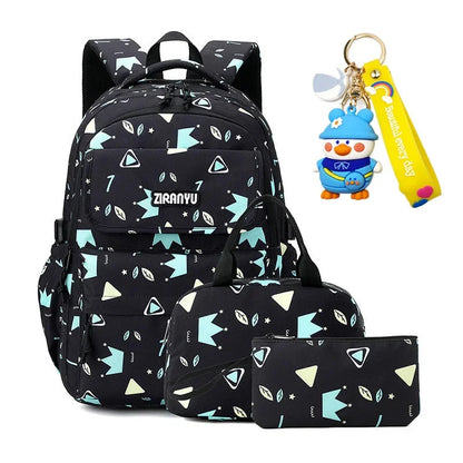 waterproof Children School Bags for Girls Orthopedic Primary school backpacks 3 pcs schoolbags kids book bag Mochila Infantil