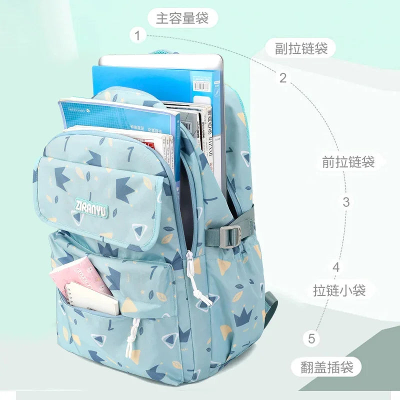 waterproof Children School Bags for Girls Orthopedic Primary school backpacks 3 pcs schoolbags kids book bag Mochila Infantil