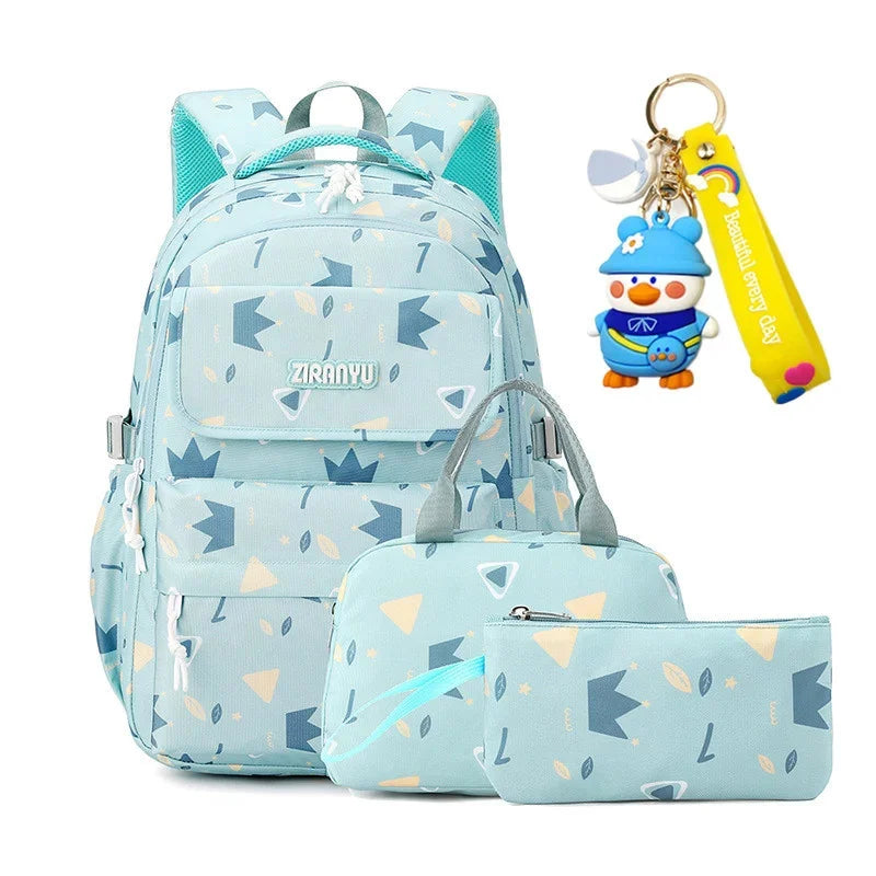 waterproof Children School Bags for Girls Orthopedic Primary school backpacks 3 pcs schoolbags kids book bag Mochila Infantil