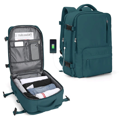 waterproof Lightweight Travel Backpack Bags Large Capacity Women's Multifunctional Suitcase USB Charging Woman airplane Luggage