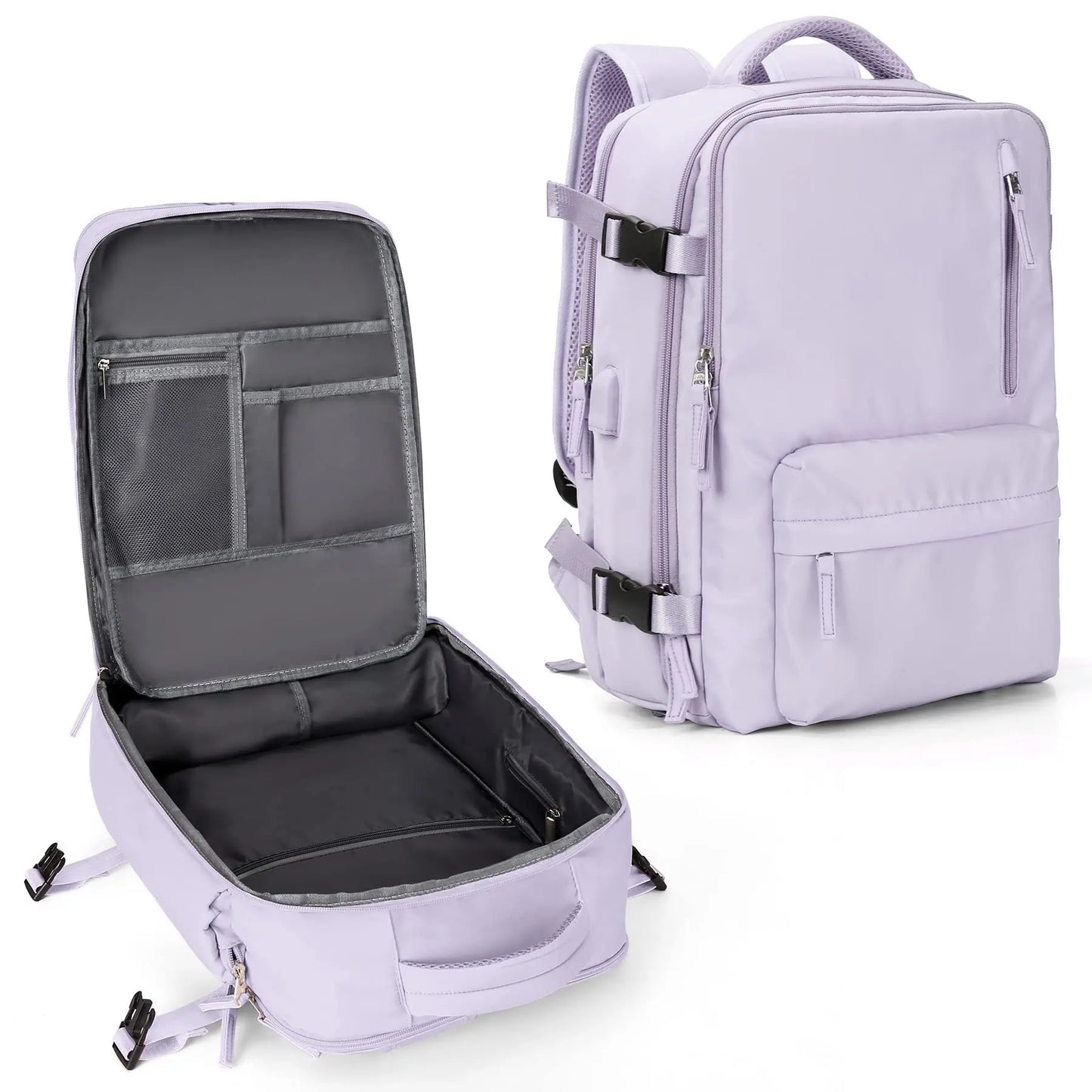 waterproof Lightweight Travel Backpack Bags Large Capacity Women's Multifunctional Suitcase USB Charging Woman airplane Luggage
