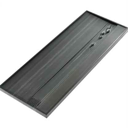 weighed stone tea tray handmade carved rectangle trays water draining holes large tea table black stone ta boat for tea sets