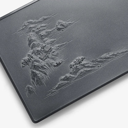 weighted black stone tea tray master handmade carved invisible water draining holes outlet tea table serving tray 80cm