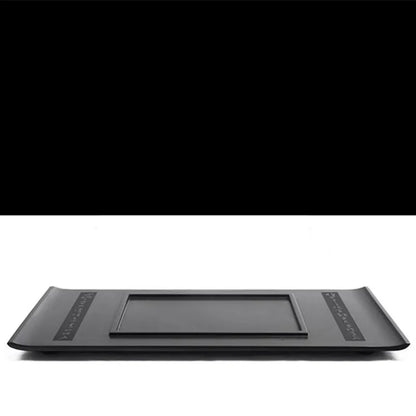 weighted heavy black stone tea tray boat shape creative tea table for kungfu tea set handmade serving tray Chinese word engraved