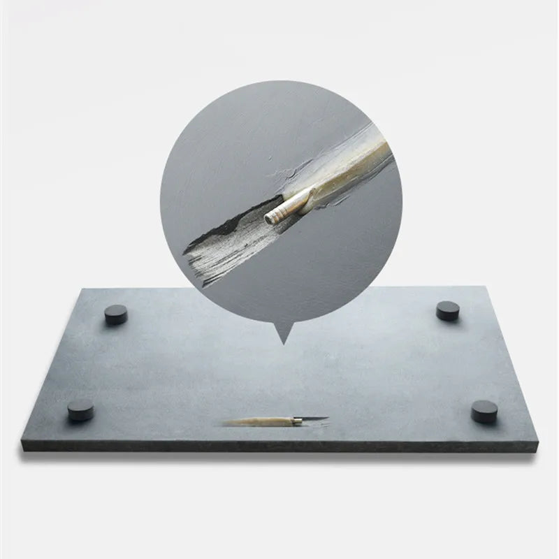 weighted stone tea tray invisible water draining outlet rectangle serving tray multi size tea boat for tea set pot cups on sales