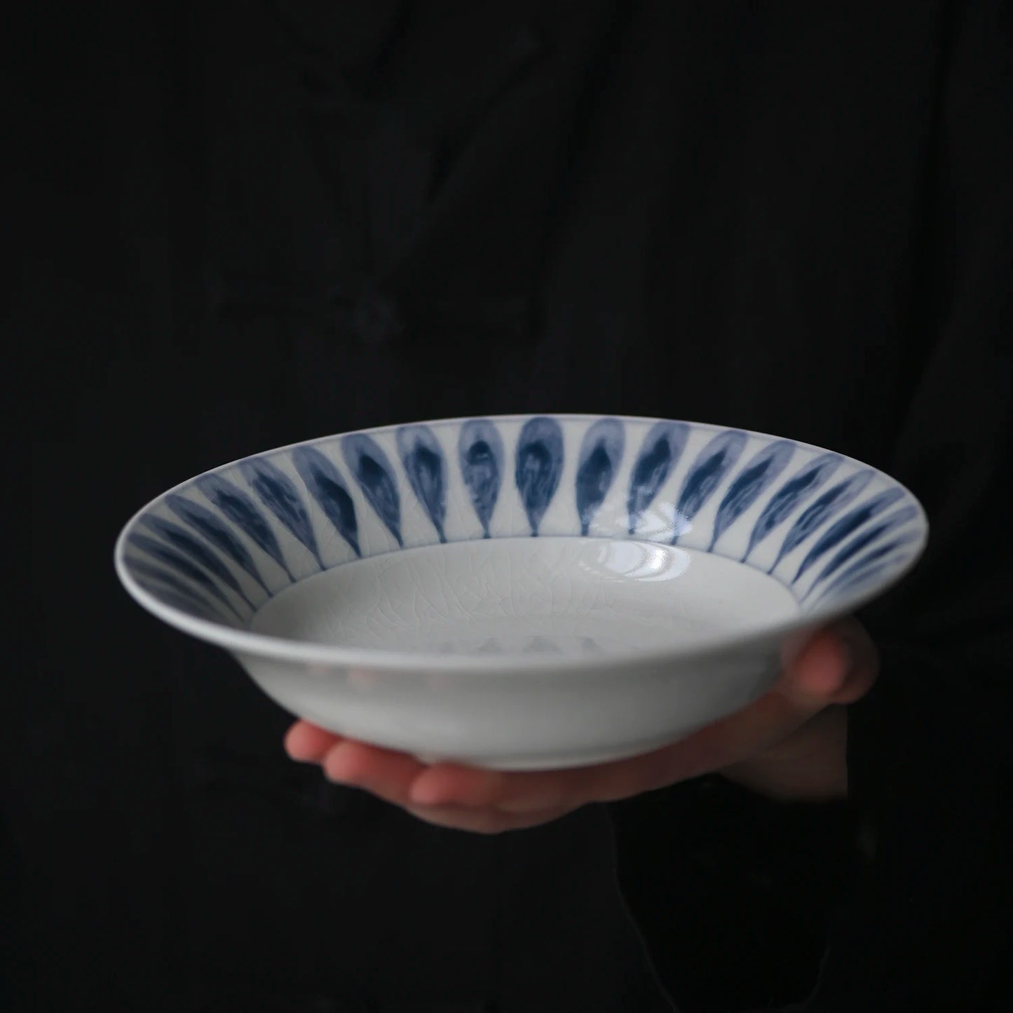 white hand-painted deep plate open piece can raise Chinese Disc Ceramic dry bubble pot bearing pot tea set accessories