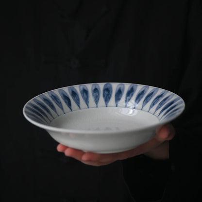 white hand-painted deep plate open piece can raise Chinese Disc Ceramic dry bubble pot bearing pot tea set accessories