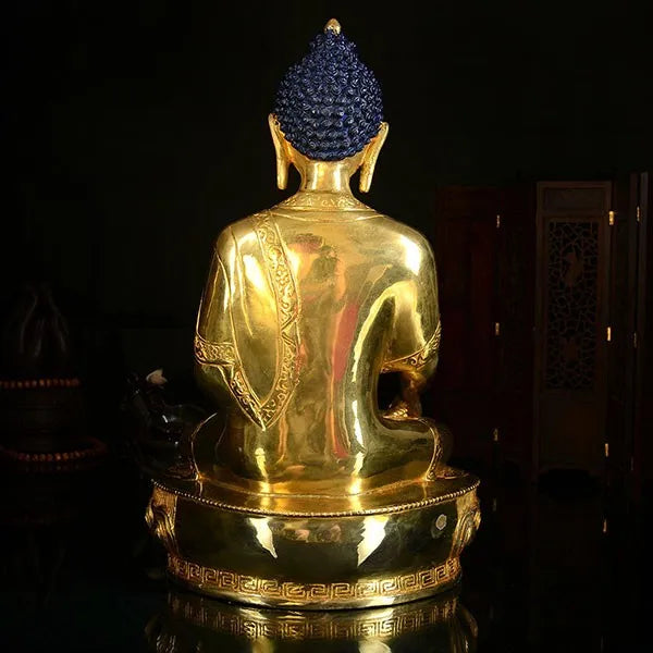 wholesale buddha statue #  TOP GOOD Tibetan Buddhism the Buddha FULL Gilding brass statue # HOME Talisman   Protection  33CM