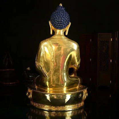 wholesale buddha statue #  TOP GOOD Tibetan Buddhism the Buddha FULL Gilding brass statue # HOME Talisman   Protection  33CM