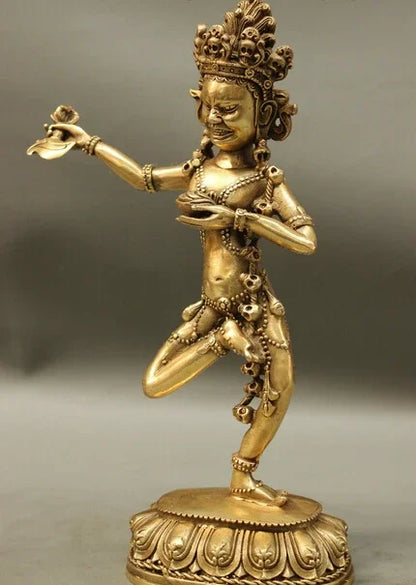 wholesale factory 11" Tibet Brass Buddhism Vajra Protect Vajravarahi Dorje Phakmo Buddha Statue