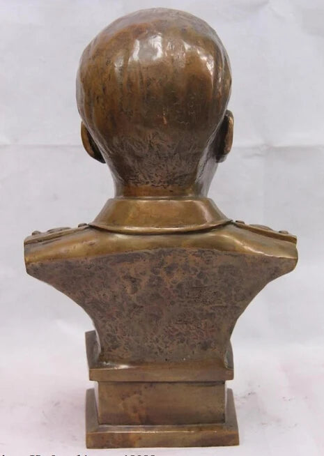 wholesale factory Chinese Folk Brass Copper Bronze Made Colossus Leader losif V stalin Head Statue 25% off