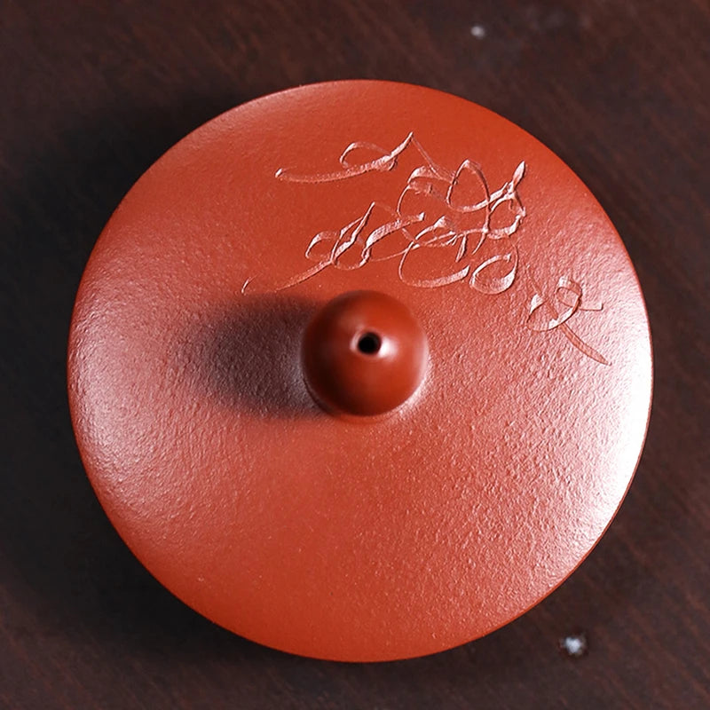 wholesales true yixing zisha tea pot full handmade carved beauty shoulder pots Chinese character wintersweet embossed dahongpao
