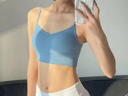women Sporty Bra Fitnes Top Female Camisole Sportswear Naked Feeling Soft Gym Top