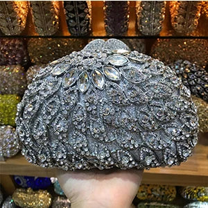 women gold Evening Bags Diamond Rhinestone Pearls Beaded Day Clutch Women's Purse Handbags Wallets Evening Wedding Bag female