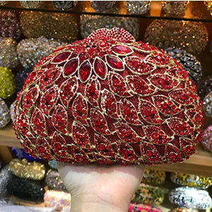 women gold Evening Bags Diamond Rhinestone Pearls Beaded Day Clutch Women's Purse Handbags Wallets Evening Wedding Bag female