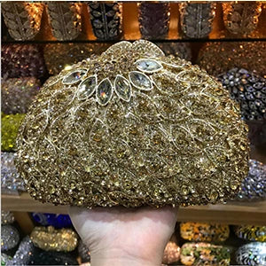 women gold Evening Bags Diamond Rhinestone Pearls Beaded Day Clutch Women's Purse Handbags Wallets Evening Wedding Bag female