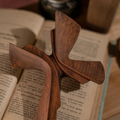 wooden cross for hanging on the wall Home wall decoration solid wood carved retro large cross suitable for room new home gift