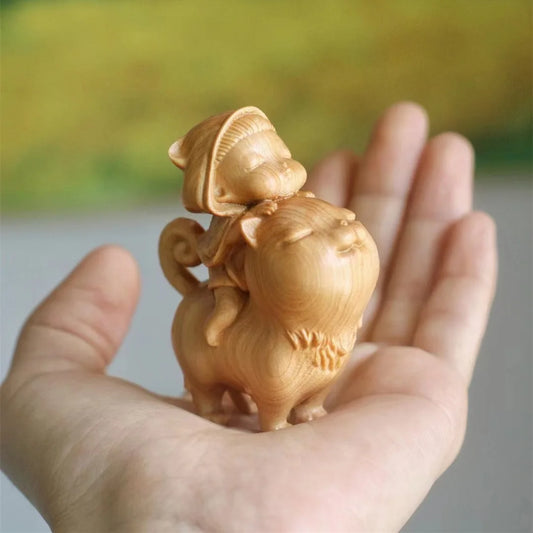 wooden fairy tale cat general ，Decorative ornament Creative fashion handmade statue cute home decorations  Wedding Gifts