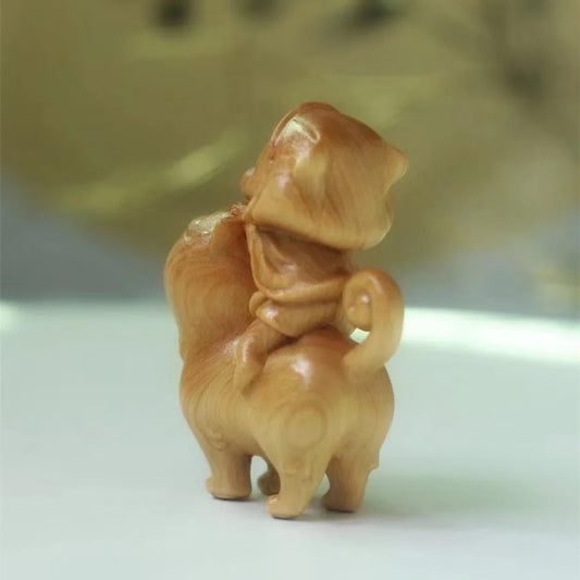 wooden fairy tale cat general ，Decorative ornament Creative fashion handmade statue cute home decorations  Wedding Gifts