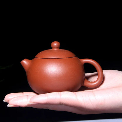 xishi tea pot marked real yixing zisha pot of tea Chinese tea pots purple clay duan clay zhu ni republic green clay pots 110cc