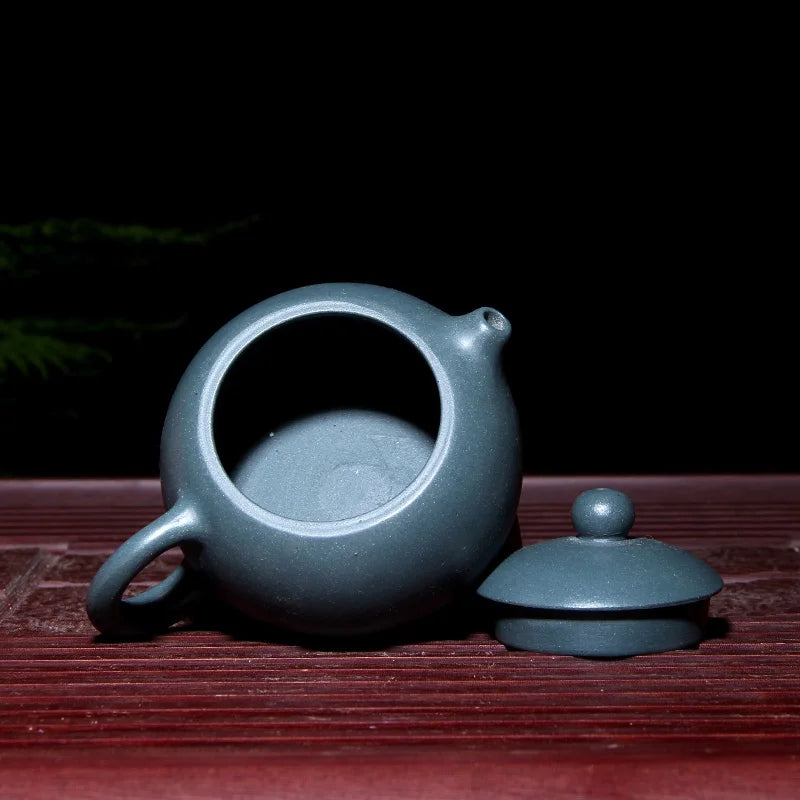 xishi tea pot marked real yixing zisha pot of tea Chinese tea pots purple clay duan clay zhu ni republic green clay pots 110cc