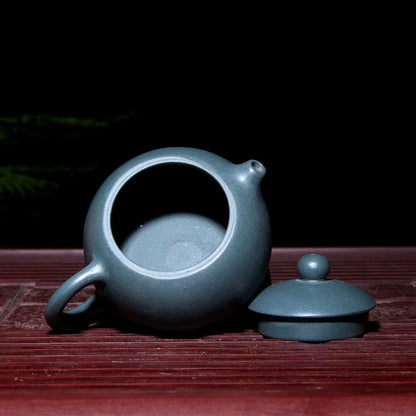 xishi tea pot marked real yixing zisha pot of tea Chinese tea pots purple clay duan clay zhu ni republic green clay pots 110cc